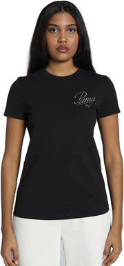womens ESS SCRIPT Tee Sportstyle Core - Black
