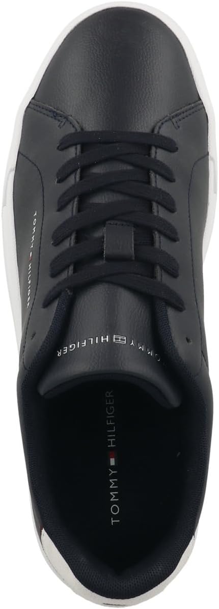 Tommy Hilfiger Men’s Detail Essential Leather Court Trainers