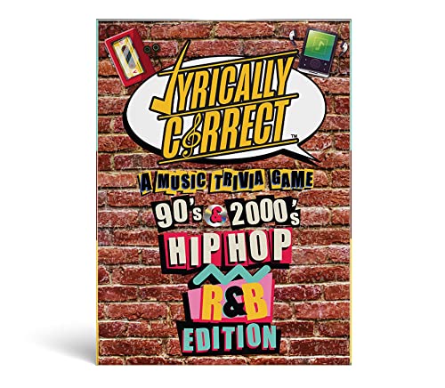 Lyrically Correct 90's and 2000's Hip Hop and R & B Music Trivia Card Game |Multi-Generational Family Gatherings, Adult Game Night and Fun Trivia