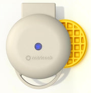 Mini Waffle Maker 10cm Healthy Ceramic Coating for Belgian Waffles, Quick Heat-Up, Compact Waffle Maker for Home, Kids, and Travel Easy to Clean, Biege, 2 yrs warranty, NC-WM100B - Beige