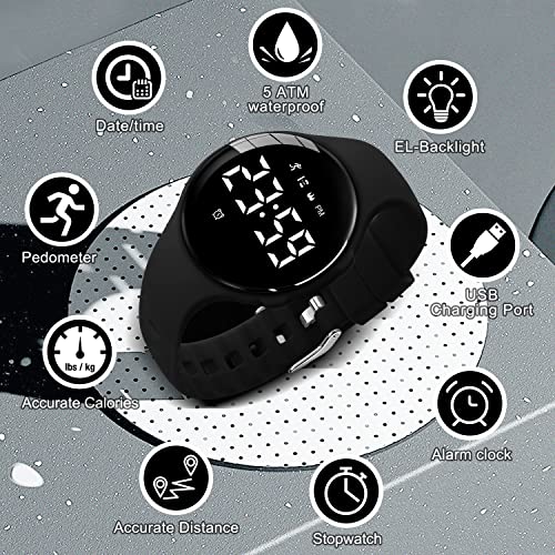 Kids Watch, Digital Watch for Boys Girls, Sport Watch with Fitness Tracker, Alarm Clock, Stopwatch, No App and Waterproof, Watch for Kids Ages 5-12