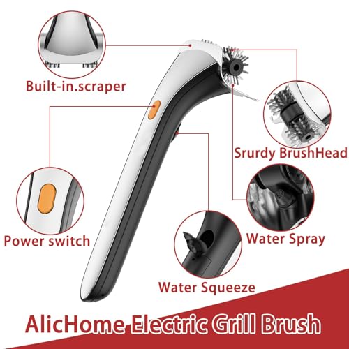 Electric Grill Brush for Barbecue, Brush for Outdoor Grill, Steam BBQ Cleaning Brush with Replacement Brushing, Gifts for Men, Dad