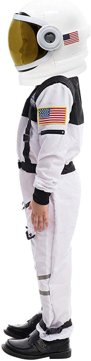 Astronaut NASA Pilot Costume with Movable Visor Helmet for Kids