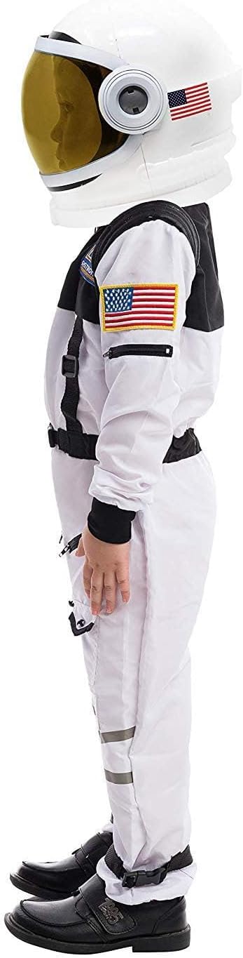 Astronaut NASA Pilot Costume with Movable Visor Helmet for Kids