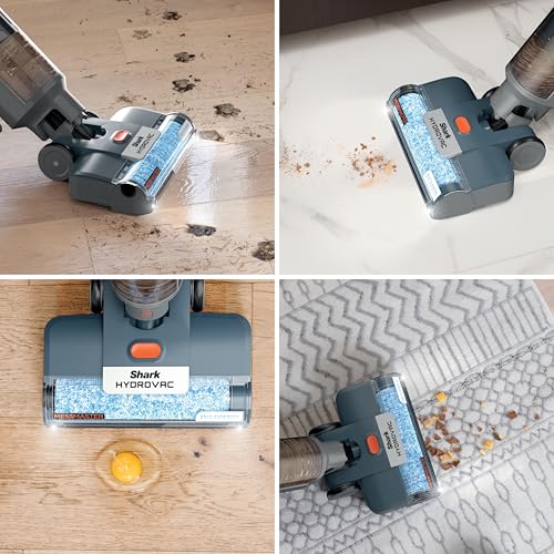 Shark HydroVac MessMaster 3-in-1 Vacuum Cleaner System with Cable, Mop and Self-Cleaning, for Hard Floors and Area Carpets, WD161