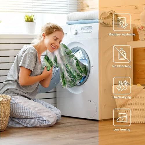 CyanCloud Shower Curtain Plant Leaf Shower Curtains for Bathroom 180 * 180CM Machine Washable Waterproof Fabric Curtain for Home Laundry Room Hotel Decor, Bathroom Curtains with 12 Hooks