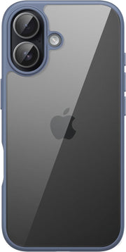 JETech Case for iPhone 17 6.3-Inch, Shockproof Phone Bumper Cover, Solid Color Matte TPU Frame, Anti-Scratch Clear Back (Lavender) - iPhone 17 Storm Blue