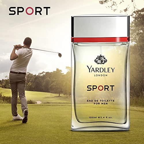 Yardley London Sport Eau De Toilette - 100ml Luxurious Unique Scent For Gents Marine, Musk & Amber