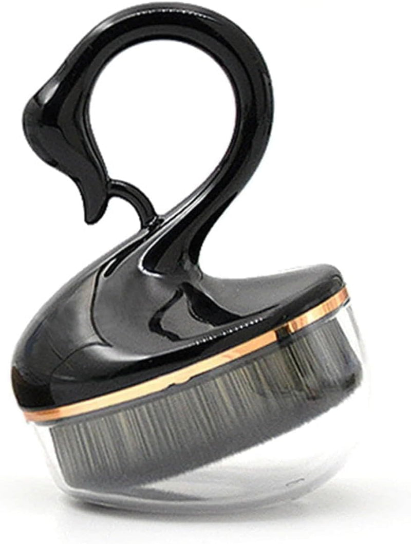 Foundation Brush for Liquid Makeup, Self Tanner Applicator Tanning Brush with Swan-shap Handle and Case, Body Makeup Brush Kabuki Brush for Smooth Application & Even Coverage (Black)