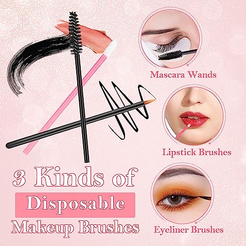 Vineen YHOME 230PCS Disposable Makeup Applicators Kit - Artist Supplies With Lip Brushes, Eyeliner Brushes, Mascara Wands, Hair Clips and Storage Box