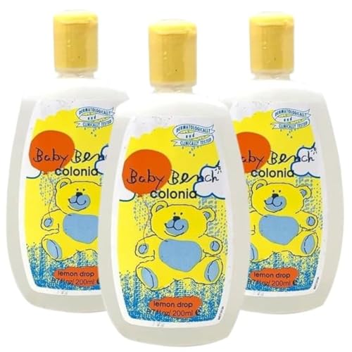 Baby Bench Colonia LEMON DROP COLOGNE | Perfume for Babies, Gentle & Safe, Mild Fragrance | Long-lasting Moisture & Delicate Fragrance | Safe for Mother's Hands & Baby's Skin 200 ml - (Pack of 3).