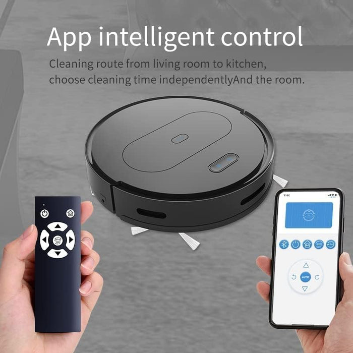 Robot Vacuum with Mop, 3600Pa Automatic Self-Charging Robotic Vacuum Cleaner,2 in 1 Mopping Robot Vacuum with Watertank & Dustbin,Self-Charging,Slim,Strong Suction,Ideal for Hard Floor,Pet Hair,Carpet