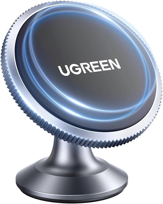 UGREEN Magnetic Car Phone Holder Car Mount, [360° Rotation Super Stable], One-hand Auto Lock, Mobile Holder Accessories, Fit for iPhone 16/15/14/13, Samsung S25/24/23/Z Flip, 2 Metal Plates included