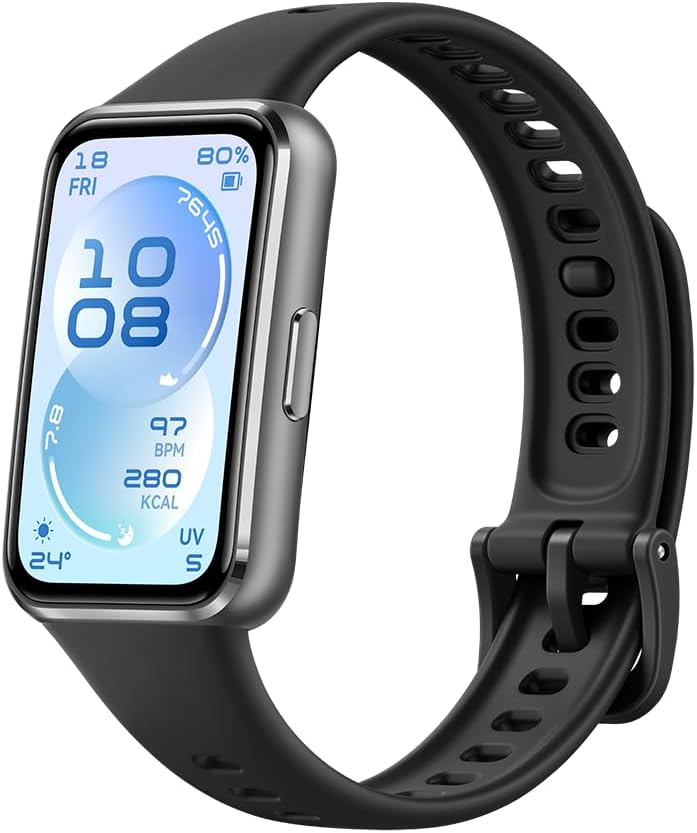 Band 11 AMOLED Display, Sleep & Stress monitoring Smart Watch, Upto 14 Days Battery Life, 50m Water Resistance, Fitness & health Tracker, Android&iOS compatible, Metallic Black - Metallic Metallic Black