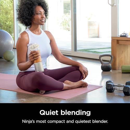 Ninja Blast Portable Blender, Cordless, 18oz. Vessel, Personal Blender For-Shakes and Smoothies, BPA Free, Leakproof-Lid and Sip Spout, USB-C Rechargeable, Dishwasher Safe Parts, Vanilla Bean, BC151VB
