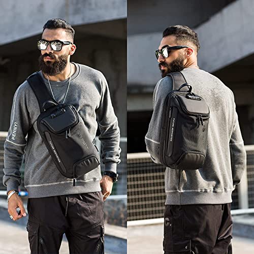 BANGE Sling Bag, Waterproof Men's Chest Bag Shoulder bags Crossbody Sling Backpack for Menâ€¦â€¦