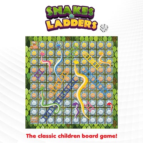 Funskool Games - Snakes & Ladders, The classic children board game, kids & family, 2 - 4 players, 4 & above