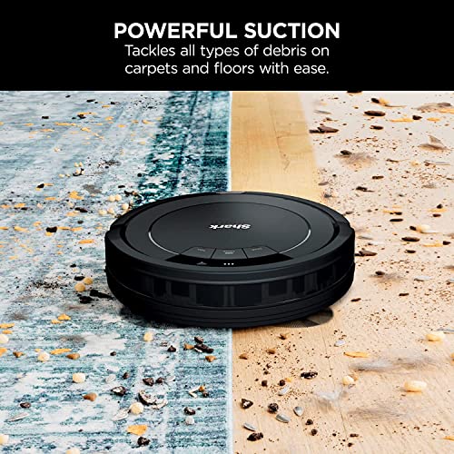 Shark ION Robot Vacuum, Wi-Fi Connected, Works with Google Assistant, Multi-Surface Cleaning, Carpets, Hard Floors, Black (RV754)