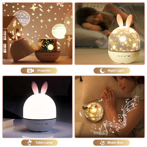 Oxsaytee Star Projector Night Light for Kids, Kids Night Light Projector with Remote AUTO Timer Dimmable for Bedroom Decor Rechargeable Toddler Night Light for Boys Girls Baby Gift