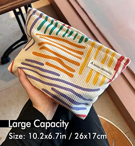STARDW Flower Cosmetic Bags Makeup Bags for Women and Girls,Travel Makeup Bag Large Capacity Canvas Makeup Bag,Makeup Organizer Bag Zipper Pouch, Embossed pink, Large Capacity Aesthetic Makeup Bags