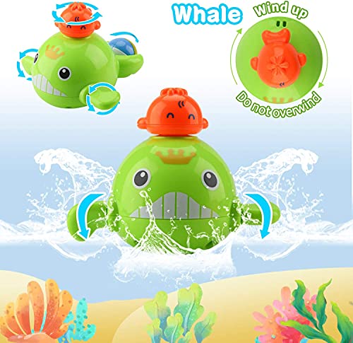 Mumoo Bear Baby Bath Toys, Mold Free Fishing Toys Set With Wind Up Bath Toys For Fishing Game For Babies 14 Months At Bathtub, Pool, 8 Shower Toys Set