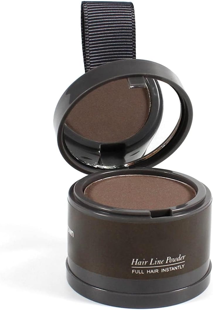 Gowwim Root Touch up Powder, Instantly Gray Hair Cover up Hairline Powder for Women & Men Waterproof and Sweatproof Root Cover Up Long-Lasting for Thinning & Loss Hair (D-Brown) - Medium Brown 4g