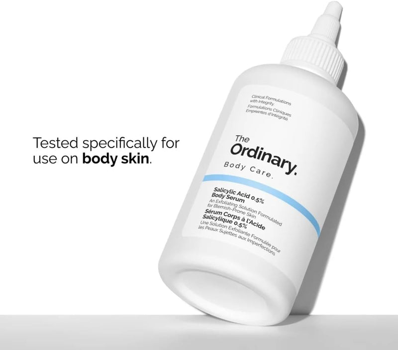 Salicylic Acid 0.5% Body Serum (240ml) Exfoliating Treatment for Softening Rough, Bumpy Skin and Refining Texture from Neck to Toe
