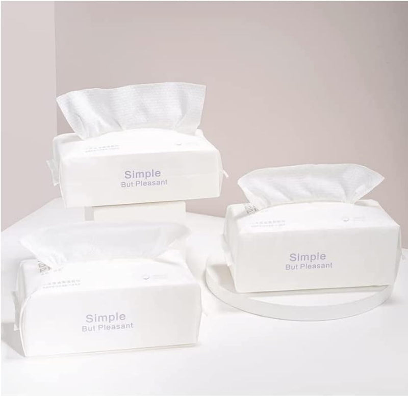 KKAERDIYA Disposable clean face towel, made of cotton only, no flannelette, no perfume, soft makeup pad, soft cotton towel (3, W, L)