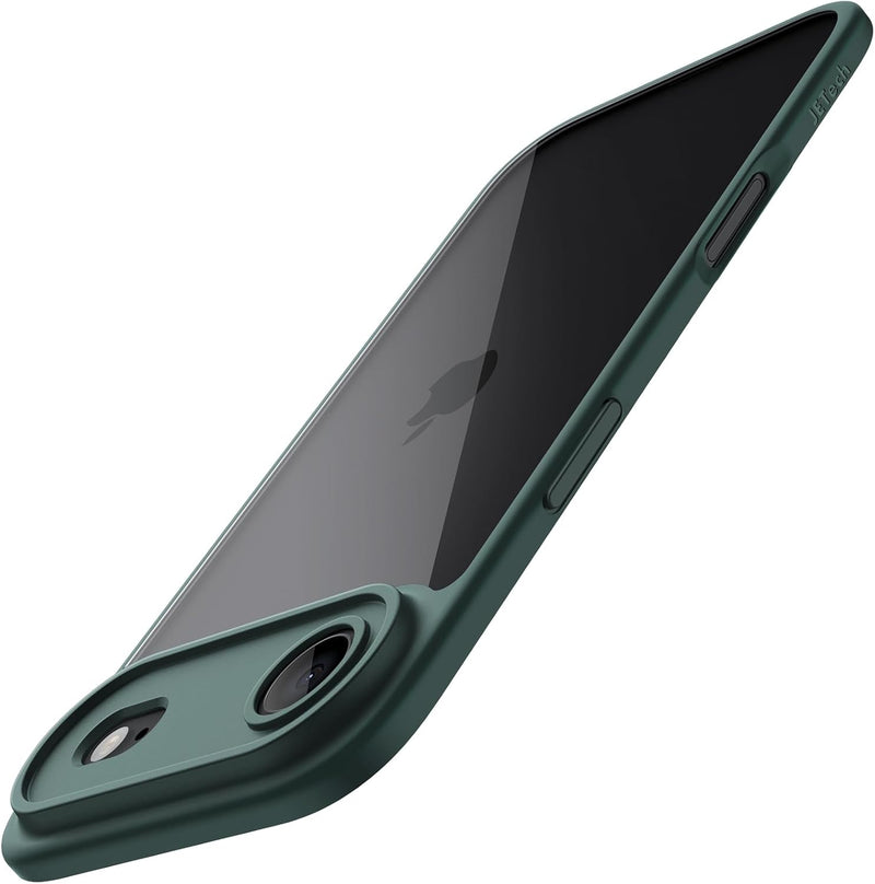 JETech Case for iPhone 17 6.3-Inch, Shockproof Phone Bumper Cover, Solid Color Matte TPU Frame, Anti-Scratch Clear Back (Lavender) - iPhone Air Dark Green