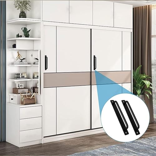 Excefore Door Handles Pull Push Door Handles Barn Door Handle Heavy Duty Aluminium Alloy Safety Grab Bar Toilet Cabinet Garage Shed Hardware Bathrooms Shower Decorative Pull Handle (2Pack)