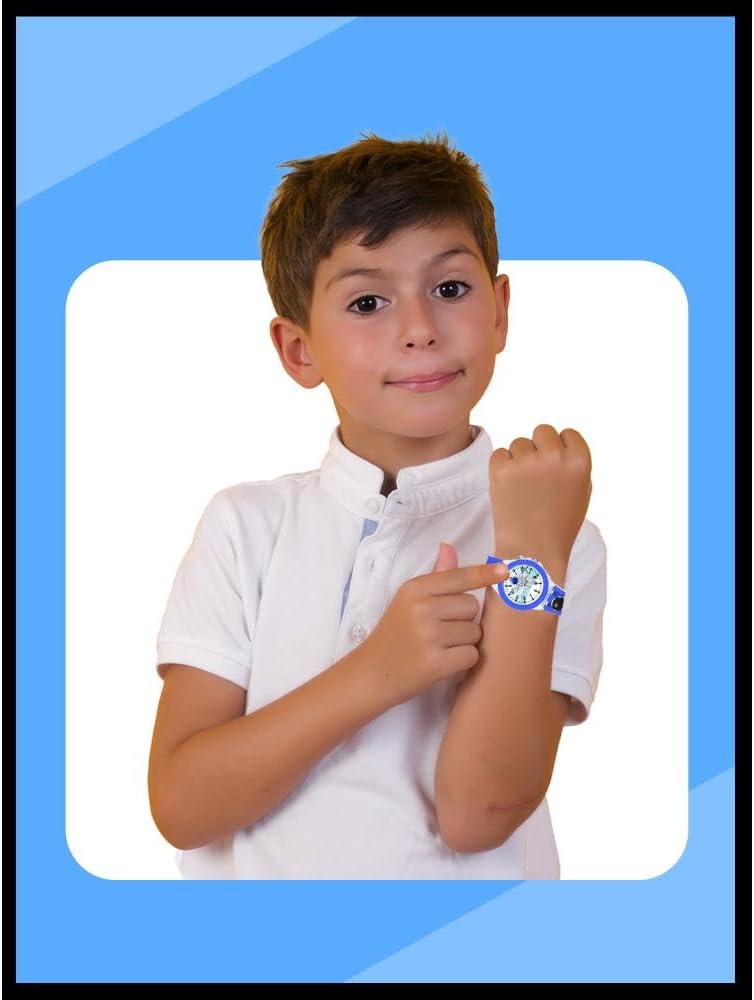 SPIKY Analog Watch for Kids | 3D Cartoon | 7 Multicolor LED Luminous Disco Lights with Silicone Strap | Unisex Best Birthday Gift | Analogue Wrist Watches for Boys & Girls | Age 3-10 Yrs