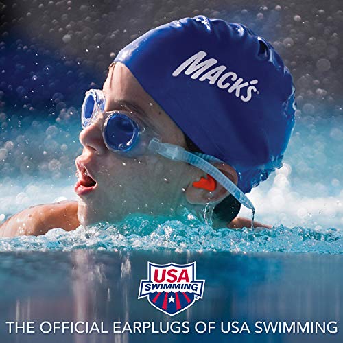 Mack's Kids Pillow Soft Earplugs - 6 Pair | The Original Moldable Pillow Soft Silicone Putty Ear Plugs for Sleeping, Snoring, Swimming, Travel, Concerts and Studying | Color: Orange