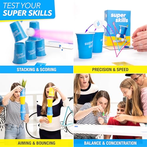 The World Game Super Skills - Action for Competitive People - Beat Your Friends at 120 Challenges - Fun Group Activity for Family Night or Party with Kids, Teen