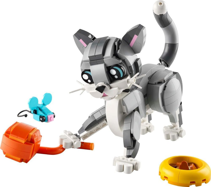 Creator 3in1 Playful Cat 31163 Cat Transforms into a Pigeon or Dog, Animal Figure Toy, Gift for 8+ Year Old Boys & Girls, 407 Pieces