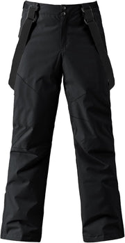 Men's Waterproof Snow Pants Insulated Outdoor Ski Pants Winter Warm Detachable Suspender Snowboard Bibs - Black