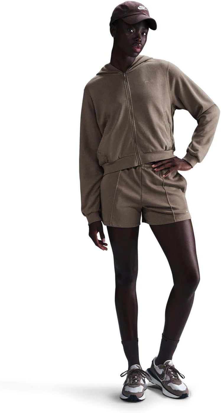 womens W NS CHLL FT FZ HDY HOODIES - MINKBROWN(SAIL)