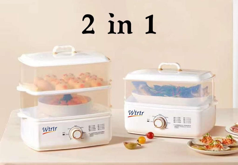Wtrtr Egg Boiler,Multifunctional electric steamer,Egg Steamer Maker, Egg Cooker,Food Steamer