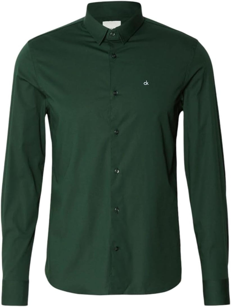 Calvin Klein Mens Poplin Stretch Slim Shirt Shirt