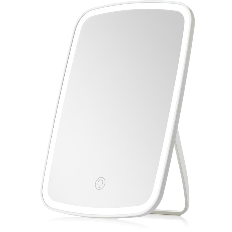 e world unbox happiness Makeup Mirror Portable USB Rechargeable LED Touch Screen Vanity Mirror Foldable Travel Make up Mirror
