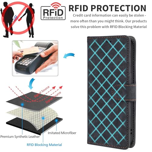 For Honor X9c / Honor Magic 7 Lite Cover with Hand Strap, PU Leather Full Body Protection Shockproof Flip Mobile Cover, RFID Anti-theft Brush Folio Wallet Case