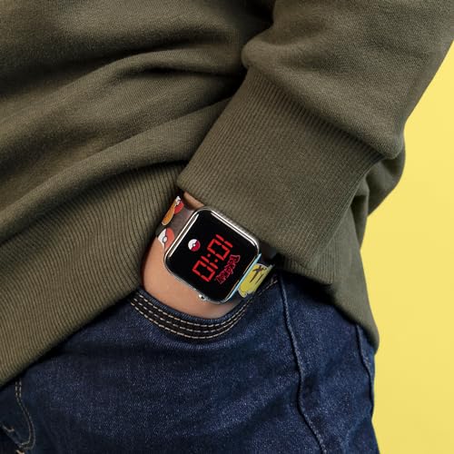 Pokemon Boy's Digital Quartz Watch with Silicone Strap POK4322