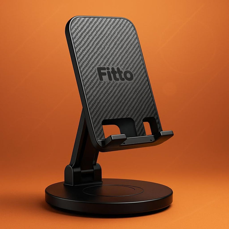 Fitto Foldable Cell Phone Stand For Desk 360-Degree Rotating Holder Universal Mobile Stand