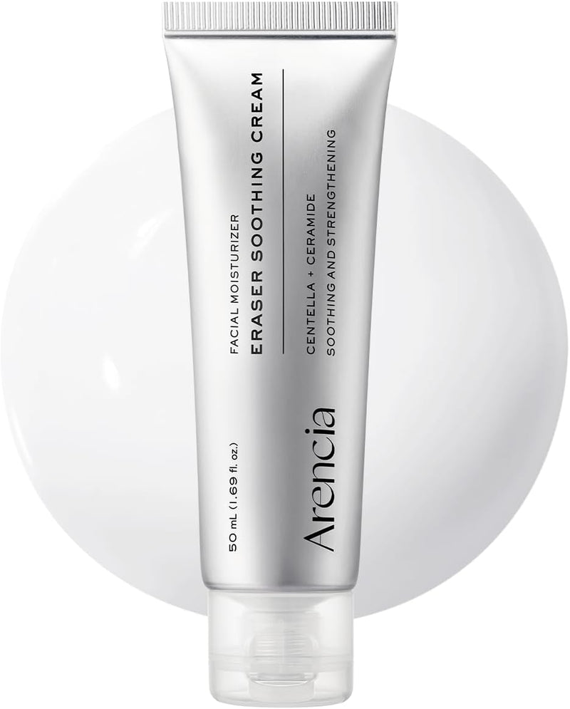 Eraser Soothing Cream, Facial Moisturizer with Centella & Ceramide, Hydrating Face Cream for Sensitive Skin, Lightweight Barrier Support, 50ml / 1.69 fl oz