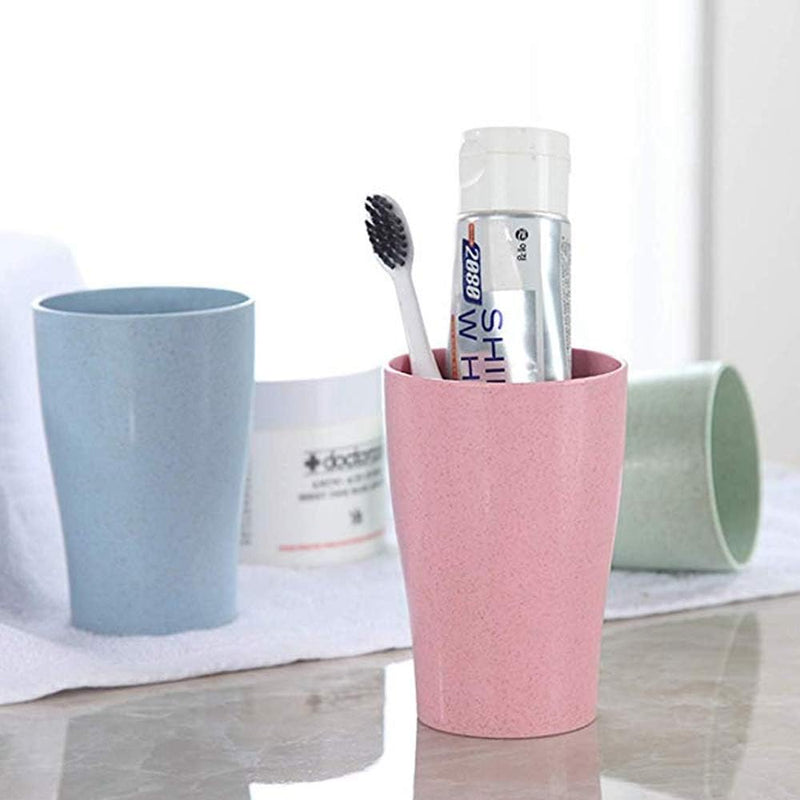 jimmycloud 4pcs/set Wheat Straw Water Cup Multi-Functional Coffee Glue Plastic Cup Drinking Glass Kids Cups Reusable