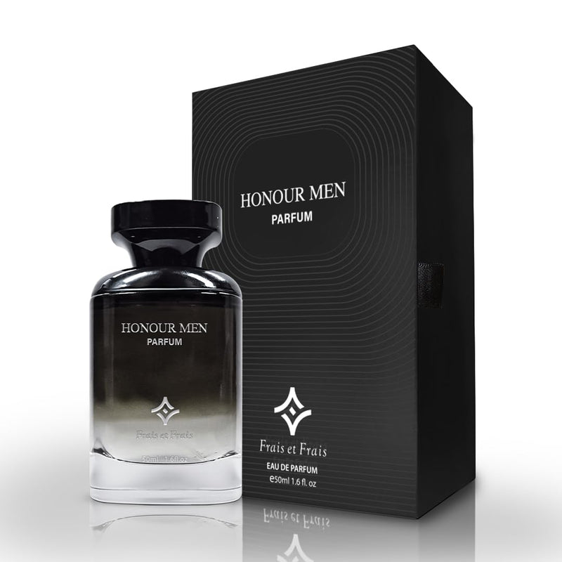 Frais Et Frais Honour Men Perfume 50ML - Eau de Parfum - Men's Leathery & Musky Fragrance with Bergamot, Leather & Ambroxan