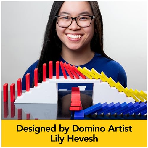 Spin Master Games H5 Domino Creations 100 Piece Set By Lily Hevesh, Family Game For Adults And Kids Ages 5 And Up, Classic Set, 20127489