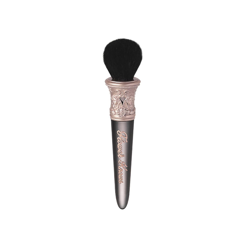 Flower Knows Little Angel Blush Brush - Premium Makeup Brush for Liquid, Cream, Powder - Buffing, Blending, Face - Soft Synthetic Bristles (Obsidian)
