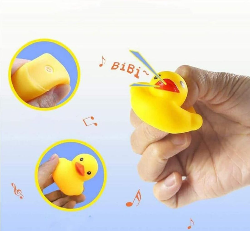 BKDT Marketing Bath Duck Toys - 12 PCS Yellow Rubber Ducks Squeak & Float Ducky for Baby Shower, Pool - Duckling Toy for Toddlers Kids 3 Months+