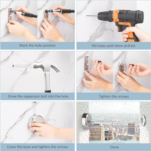 KKD Stainless Steel Retractable Cloth Line Adjustable Lockable Hanging Washing Line (Pack of 3)