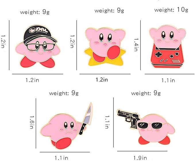 LUYAO 5 PCS Cute Enamel Pins Set Brooch Various Novel Designs Brooch Pins for Jackets Backpacks Badges Hats Bags Lapel Pins DIY Accessories Décor Women Girls Gift